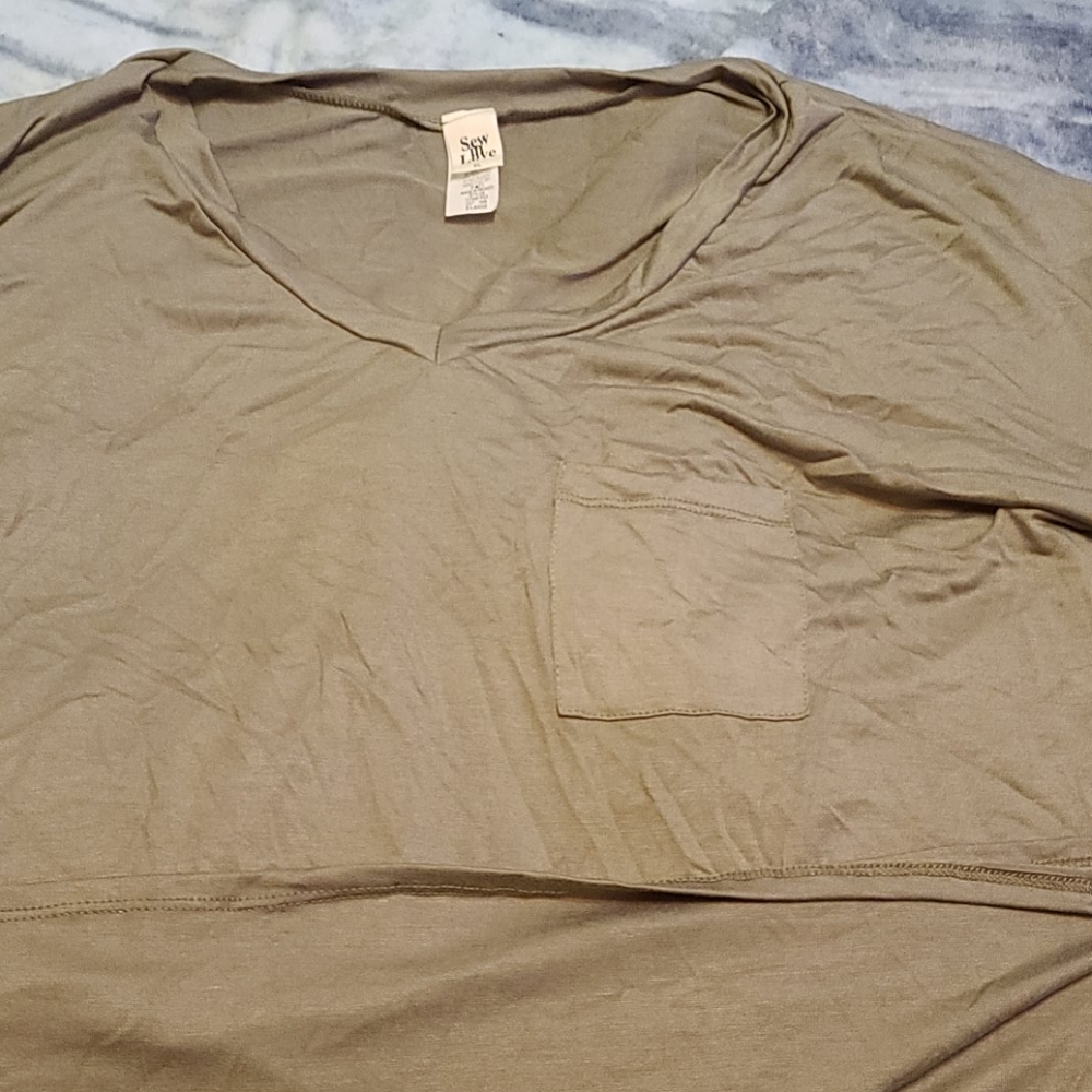 Sew in love boyfriend tee olive xl